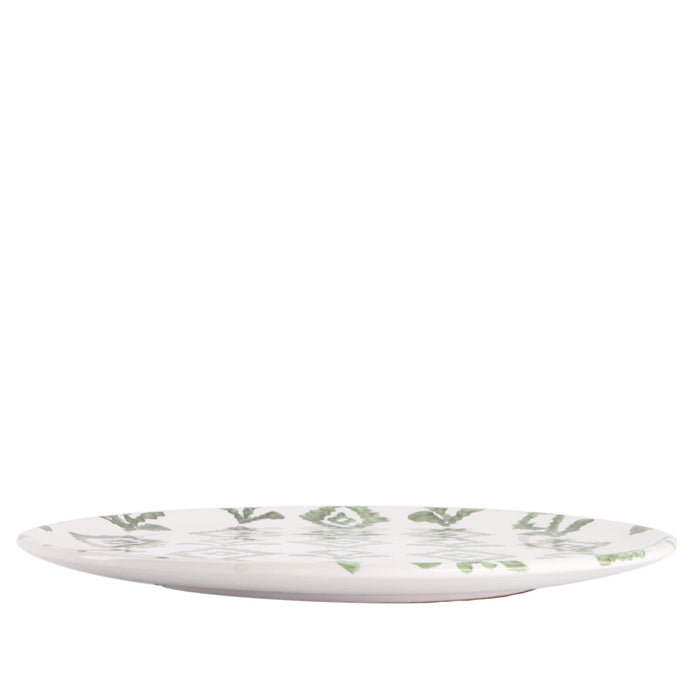 Ontbijtbord ruitpatroon wit groen gladde rand 21cm Enza Fasano - FOODIES IN HEELS