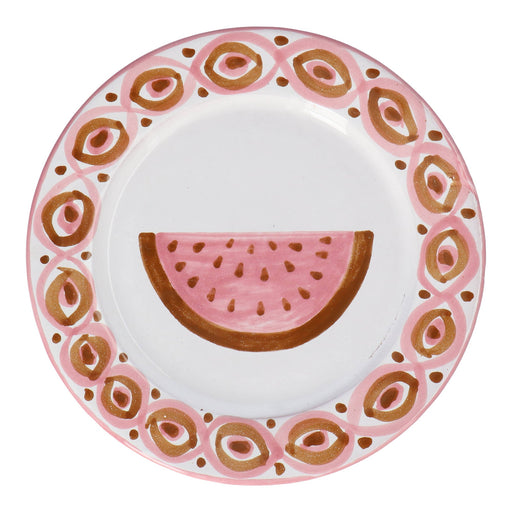 Ontbijtbord Sandia roze met caramel 20cm - Kleine borden - Lenta Living