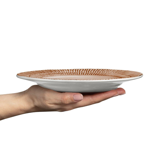 Ontbijtbord Stripes 20cm cinnamon - Kleine borden - Mateus