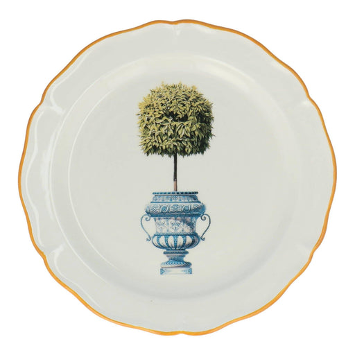 Ontbijtbord Topiary porselein green leaves 21cm Les Ottomans - FOODIES IN HEELS