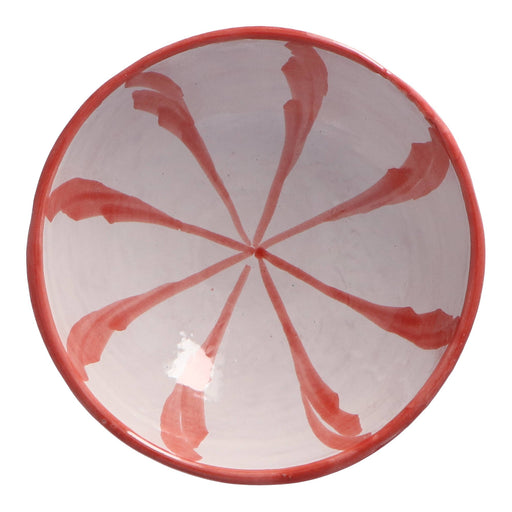 Ontbijtkom Granada streep coral 15cm - Kommen - Lenta Living