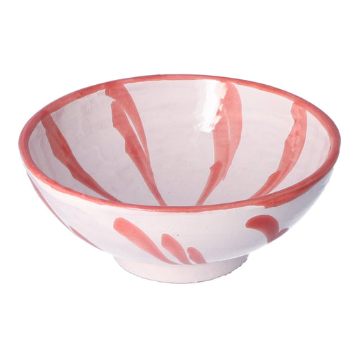 Ontbijtkom Granada streep coral 15cm - Kommen - Lenta Living