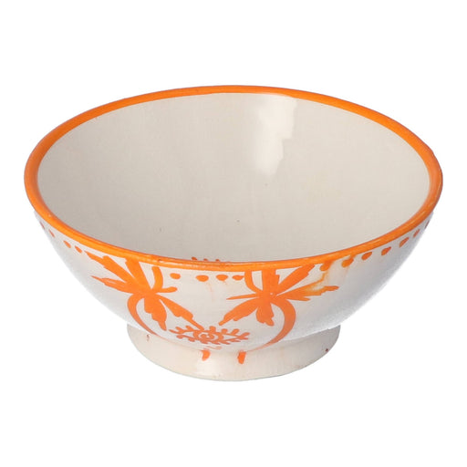 Ontbijtkom Palmtree Orange & White 14cm - Kommen - Dreamer Collectives