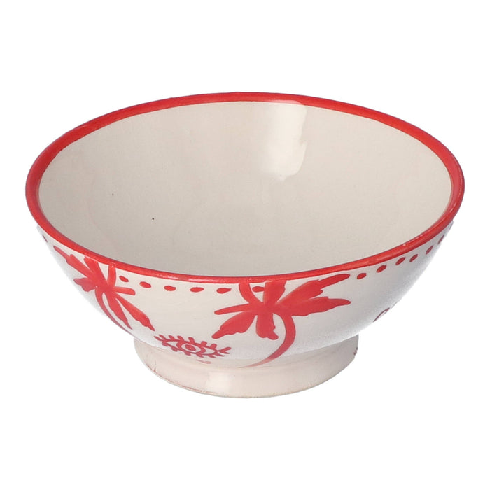 Ontbijtkom Palmtree Red & White 14cm - Kommen - Dreamer Collectives