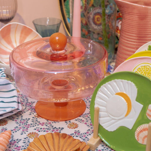 Opbergpot glas roze &Klevering - FOODIES IN HEELS