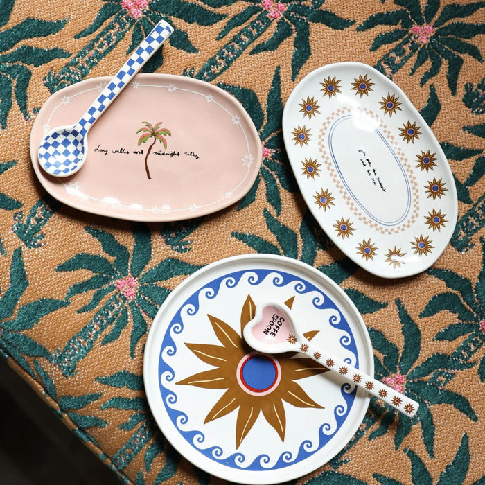 Ovaal schaaltje Palmtree and Midnight 15cm - Schalen - All the Luck in the World