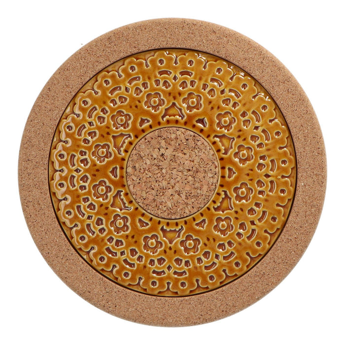 Pannenonderzetter kurk honingbruin 19cm Duro Ceramics - FOODIES IN HEELS