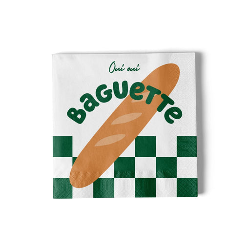 Papieren servetjes 16,5cm Oui Oui Baguette (20 stuks) - Servetten - Atelier Pistache