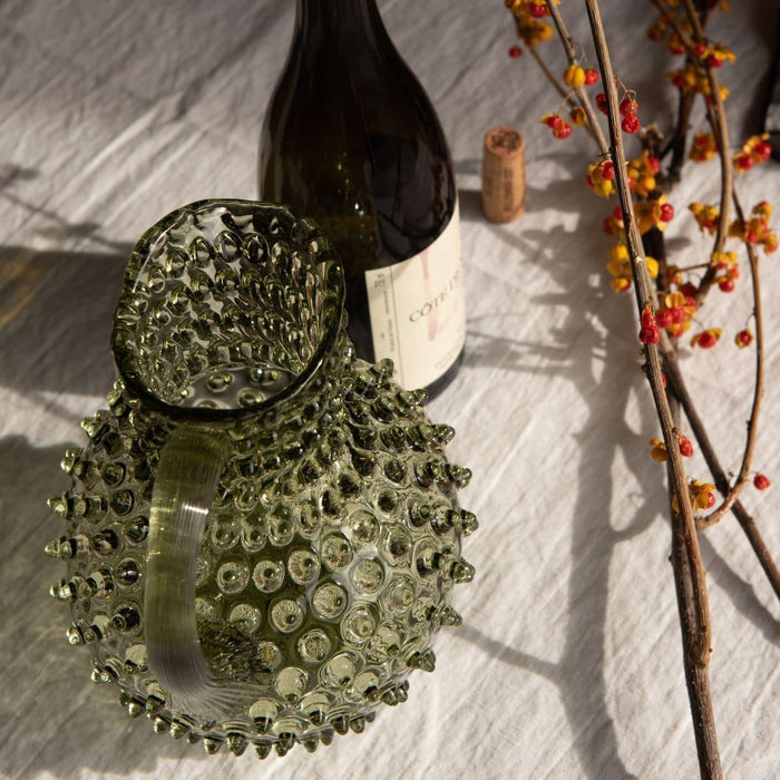 Paris Hobnail Karaf 2L olijfgroen - Karaffen glas - Anna von Lipa