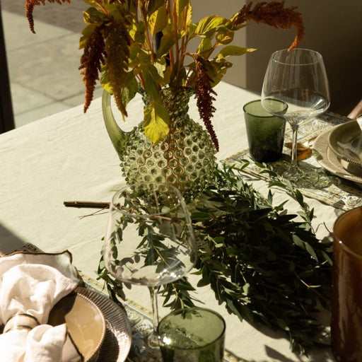 Paris Hobnail Karaf 2L olijfgroen - Karaffen glas - Anna von Lipa