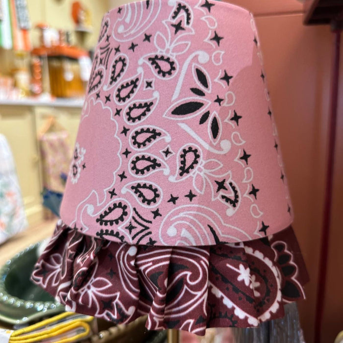 Pink met rode rand lampenkapje voor Club Carlotta tafellampen - Tafellampen - Club Carlotta