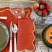Placemat Beja terracotta with green 35x50cm - Placemats - Mariaida Home