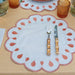 Placemat Gotas geborduurd terracotta 40cm - Placemats - Mariaida Home