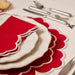 Placemat Iris rood met wit 45x45cm - Placemats - Mariaida Home