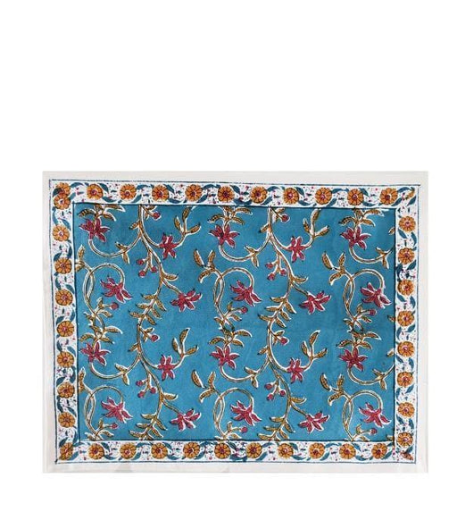 Placemat cotton Anamika blue jean 45x35cm Jamini - -. FOODIES IN HEELS