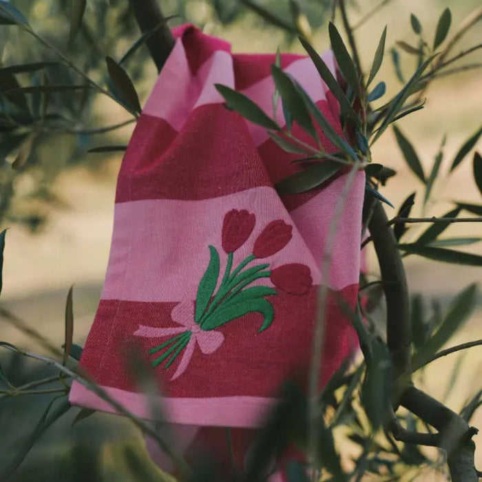 Placemat Lucette Red 38x48cm (set van 2) - Placemats - Maison Dinette