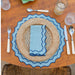 Placemat Navy light blue with dark blue 45cm - Placemats - Mariaida Home