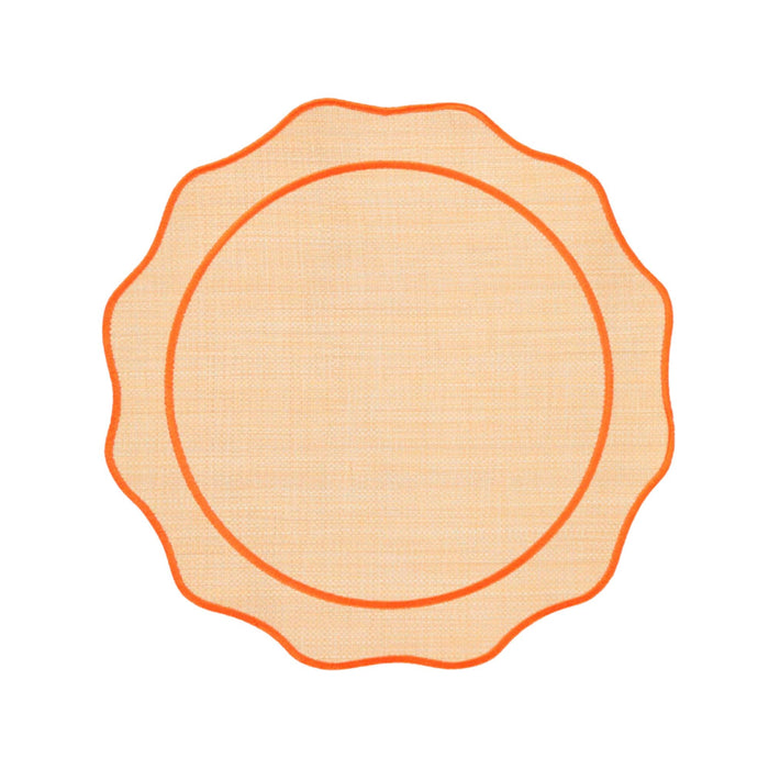 Placemat Orla Raffia with orange 45cm - Placemats - Mariaida Home