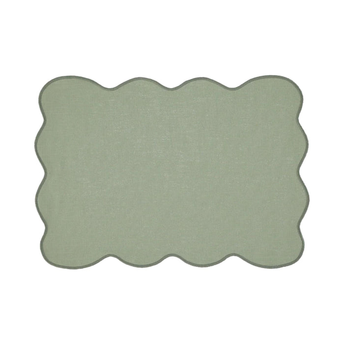Placemat Palma Light Green with Light Green Anti - Stain 35x50cm - Placemats - Mariaida Home