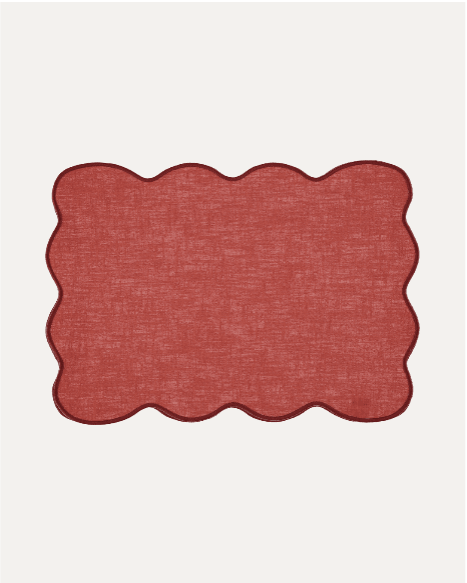 Placemat Palma Terracota with Terracota Anti Stain 35x50cm - Placemats - Mariaida Home