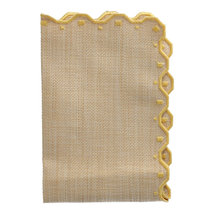 Placemat Porto Raffia with yellow 45cm - Placemats - Mariaida Home