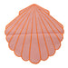 Placemat Shell Orange with white 40cm - Placemats - Mariaida Home