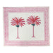 Placemats handgeprint katoen roze wit palmboom 40x50cm (set van 4) Les Ottomans - FOODIES IN HEELS