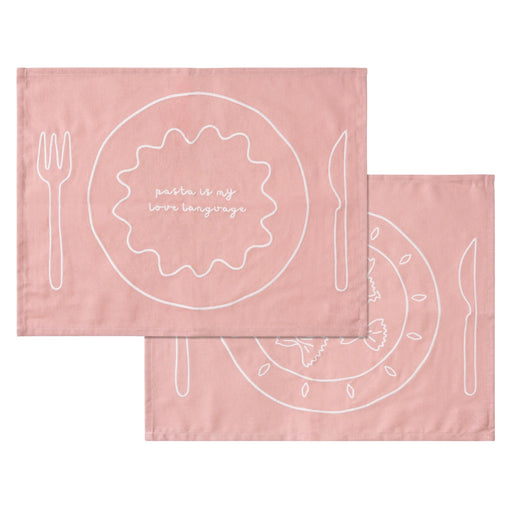 Placemats pasta borden (set van 2) - Placemats - Kulu Club
