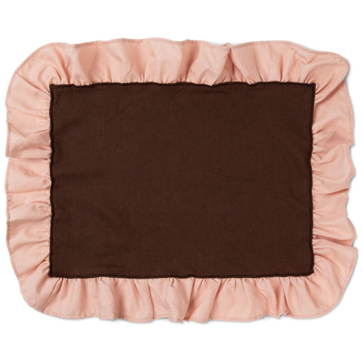 Placemats ruffle bruin & roze (set van 2) - Placemats - Kulu Club