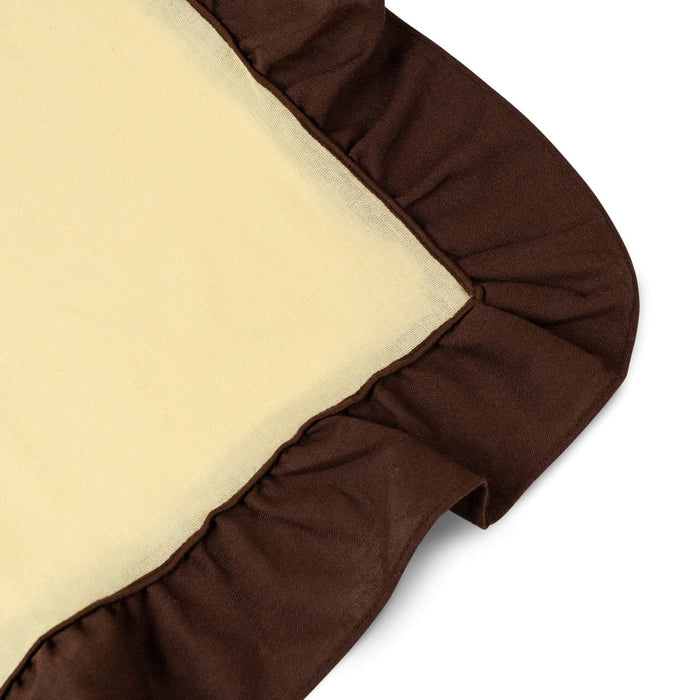 Placemats ruffle geel & bruin (set van 2) - Placemats - Kulu Club