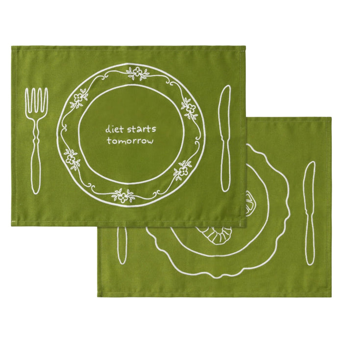 Placemats vintage borden (set van 2) - Placemats - Kulu Club