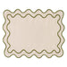 Placemats wavy beige & green (set van 2) - Placemats - Kulu Club