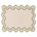 Placemats wavy beige & groen (set van 2) - Placemats - Kulu Club