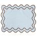 Placemats wavy blauw & bruin (set van 2) - Placemats - Kulu Club