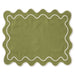 Placemats wavy groen & wit (set van 2) - Placemats - Kulu Club
