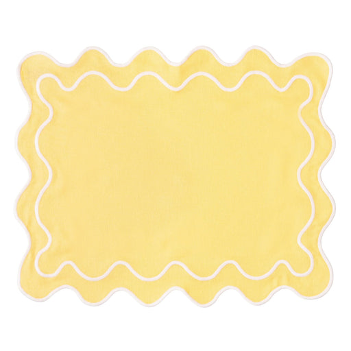 Placemats wavy yellow (set van 2) - Placemats - Kulu Club