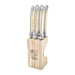 Premium Line steakmessen parelmoer in houten tray (set van 6) - Bestek - Laguiole Style de Vie