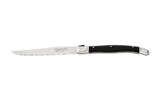 Premium Line Steakmesser schwarz im Holztablett (6er Set) Laguiole Style de Vie - FOODIES IN HEELS