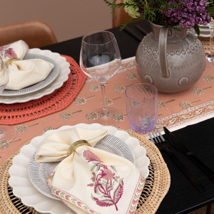 Rotan placemat Aureo Salmon (set van 2) - Placemats - Mahe Homeware