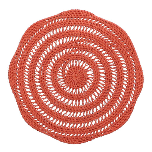 Rotan placemat Aureo Salmon (set van 2) - Placemats - Mahe Homeware