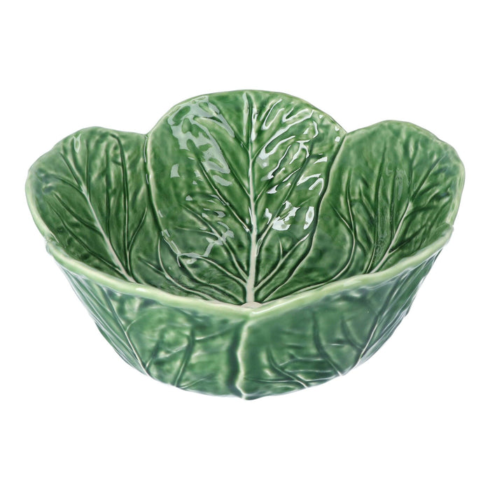 Saladeschaal groen koolblad 29,5cm Bordallo Pinheiro - FOODIES IN HEELS