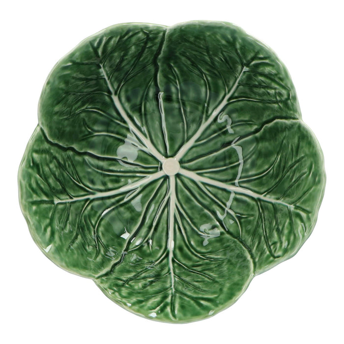 Saladeschaal groen koolblad 29,5cm Bordallo Pinheiro - FOODIES IN HEELS