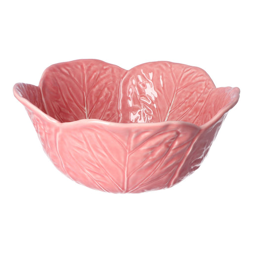 Saladeschaal koolblad roze 29,5cm - Schalen - Bordallo Pinheiro