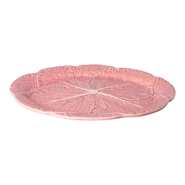 Saladeschaal ovaal koolblad roze 43cm - Schalen - Bordallo Pinheiro