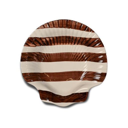 Schaal Armona donkerbruin met wit 23,5cm - Schalen - Byon