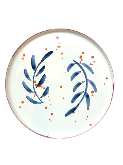 Schaal Gabriela Blue Feather 35cm - Schalen - Val Pottery