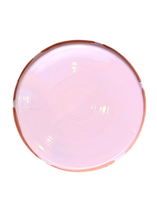Schaal Gabriela Pink & Orange Line 35cm - Schalen - Val Pottery