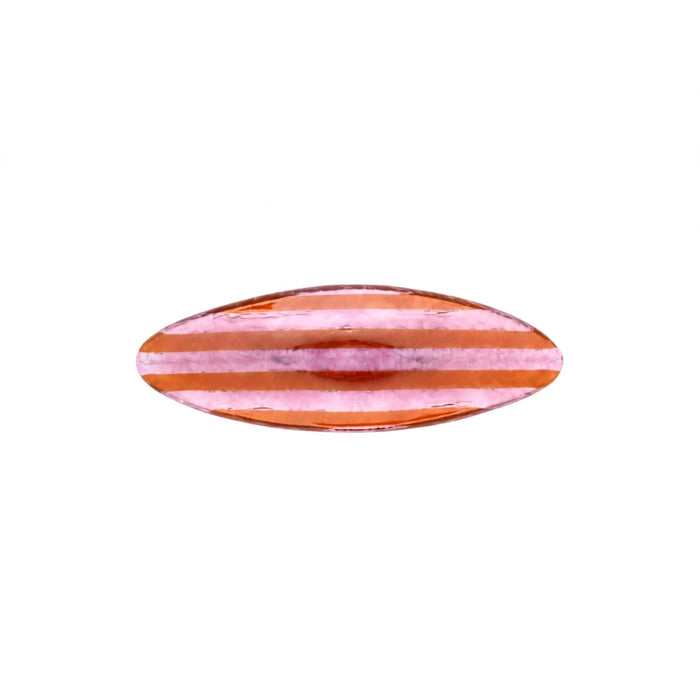 Schaal glas Artisano Magenta Stripes 26x9cm - Schalen - Cavari Atelier