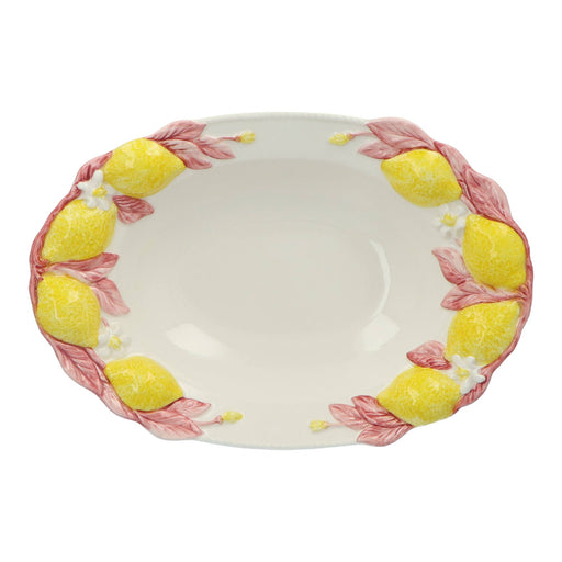 Schaal keramiek Lemon met roze 38x26cm - Schalen - Les Ottomans