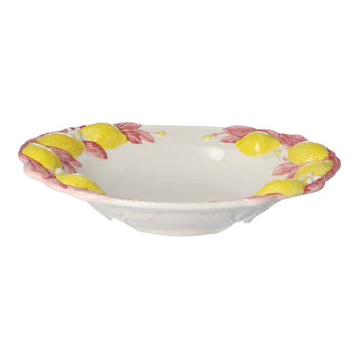 Schaal keramiek Lemon met roze 38x26cm - Schalen - Les Ottomans